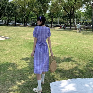 Đầm Tím Kẻ Sọc