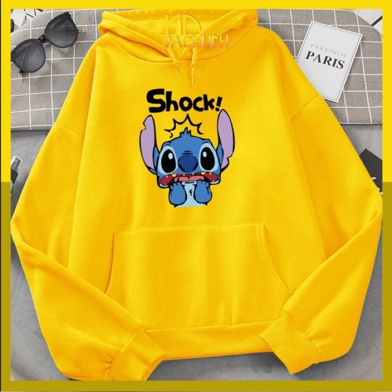Áo hoodie stitch shock nam nữ nhiều màu vải nỉ