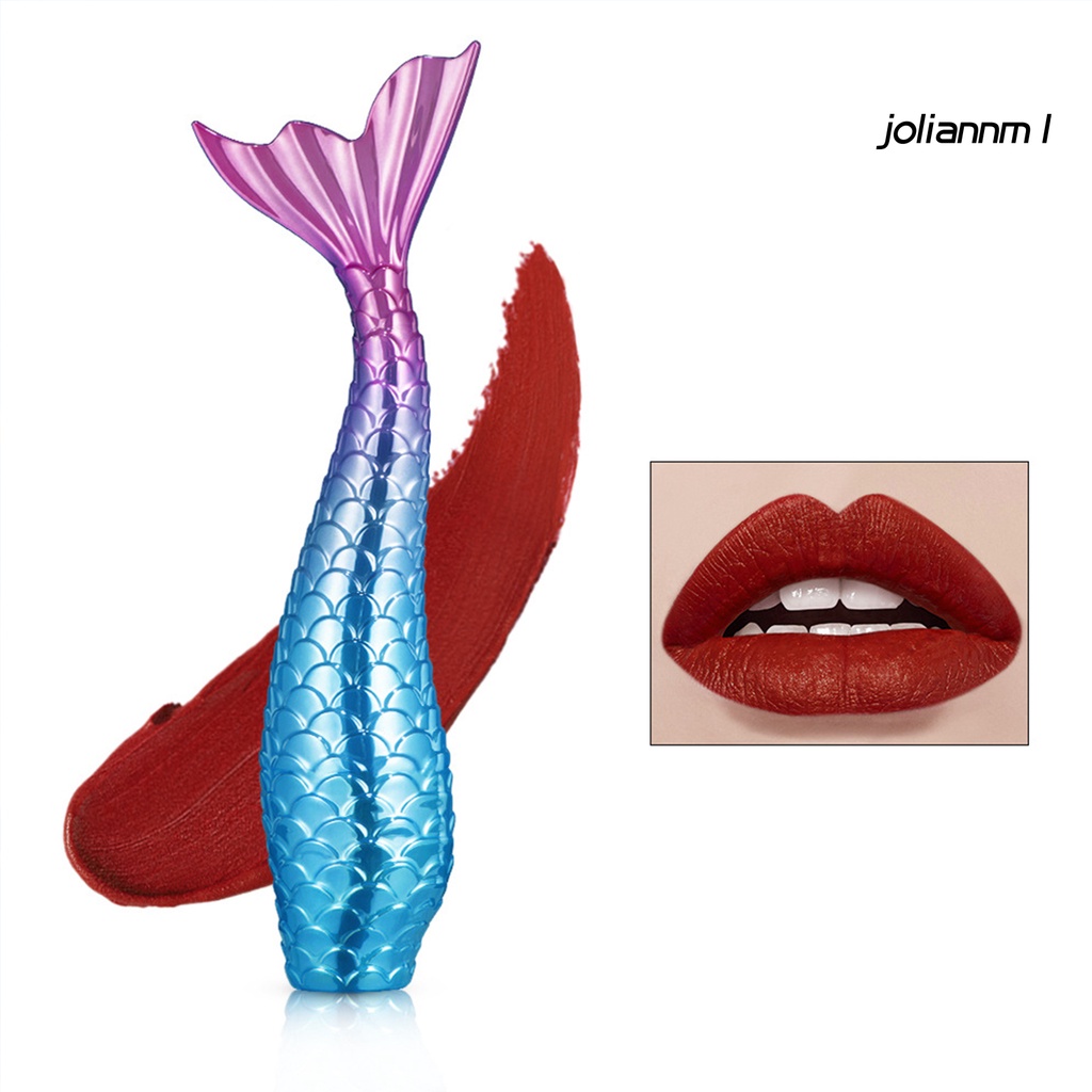 joliann 3g Lip Glaze Mermaid Shape Gradient Shell Natural Ingredient Party Queen Matte Lipstick for Beauty