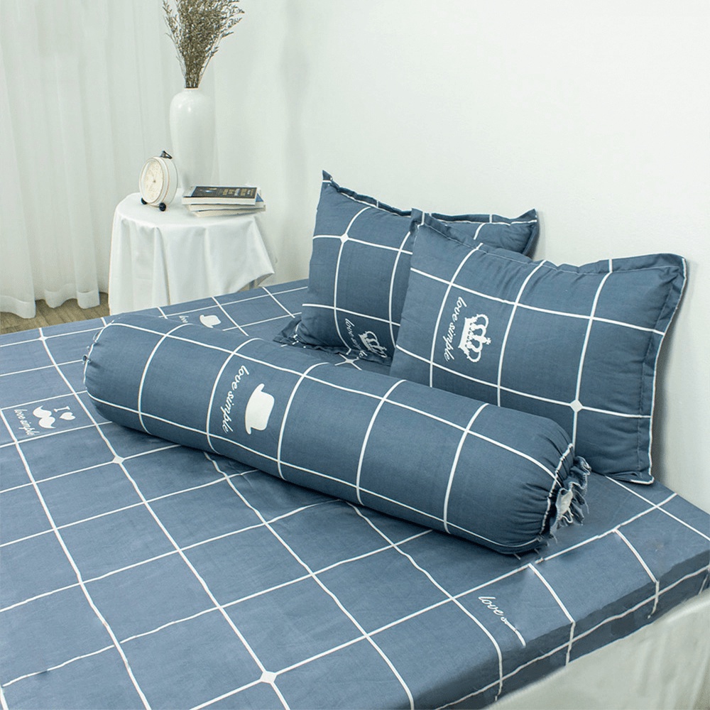 Bộ ga đệm 4 món Sunzin  Ga trải giường Cotton poly được bo chun sẵn cho đệm  đủ kích thước