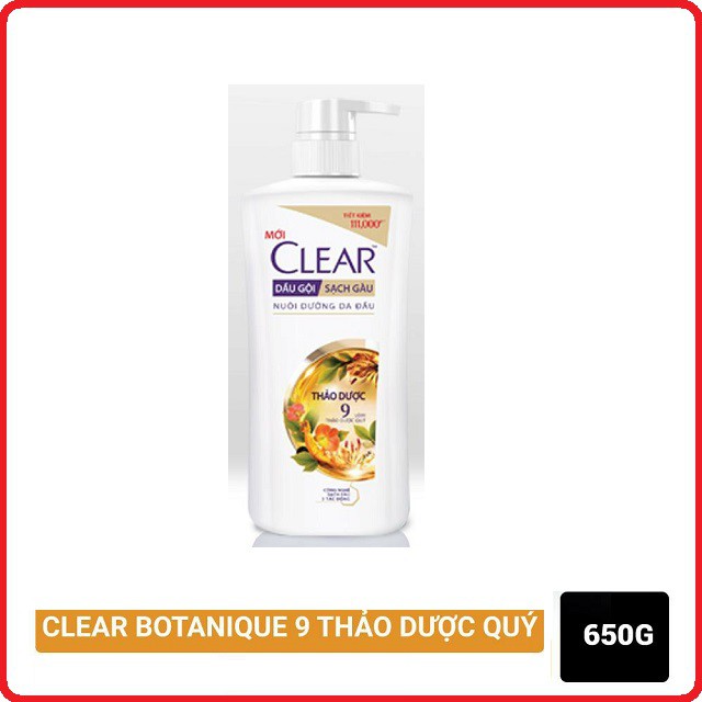 Dầu gội trị gàu Clear Botanique 9 thảo dược quý 630g