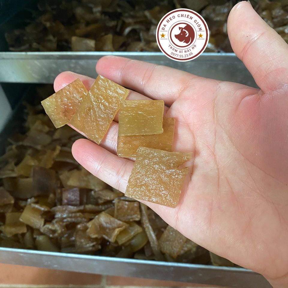 Da heo khô về tự chiên,rán chế biến 1kg