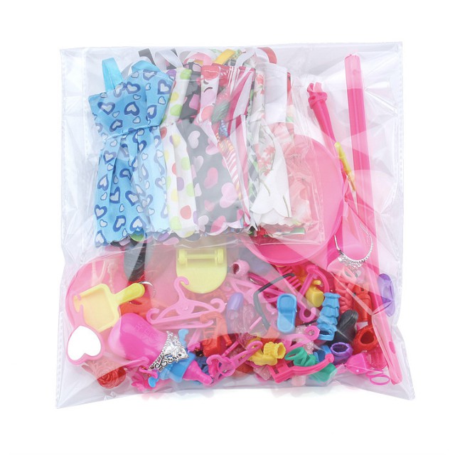 Set 100 món phụ kiện búp bê Barbie