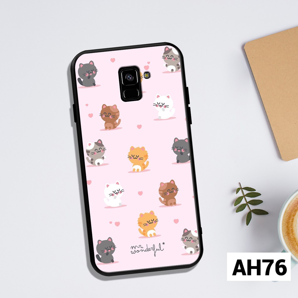 Ốp lưng Samsung Galaxy A6 2018 - A6 Plus - A8 2018 - A8 Plus in hình mèo dễ thương