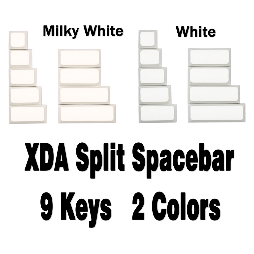 Keycap XDA PBT Split Spacebar 9.5mm Nút Bấm Bàn Phím Cơ PBT 9 Phím Tương Thích Với 61 64 68 71 75 84 980