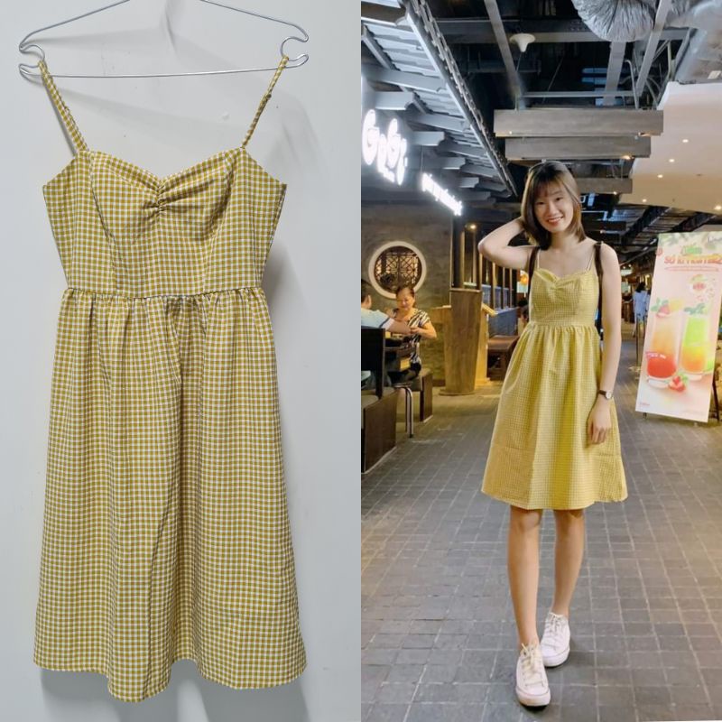 Pass đầm caro 2 dây của ruchan.design