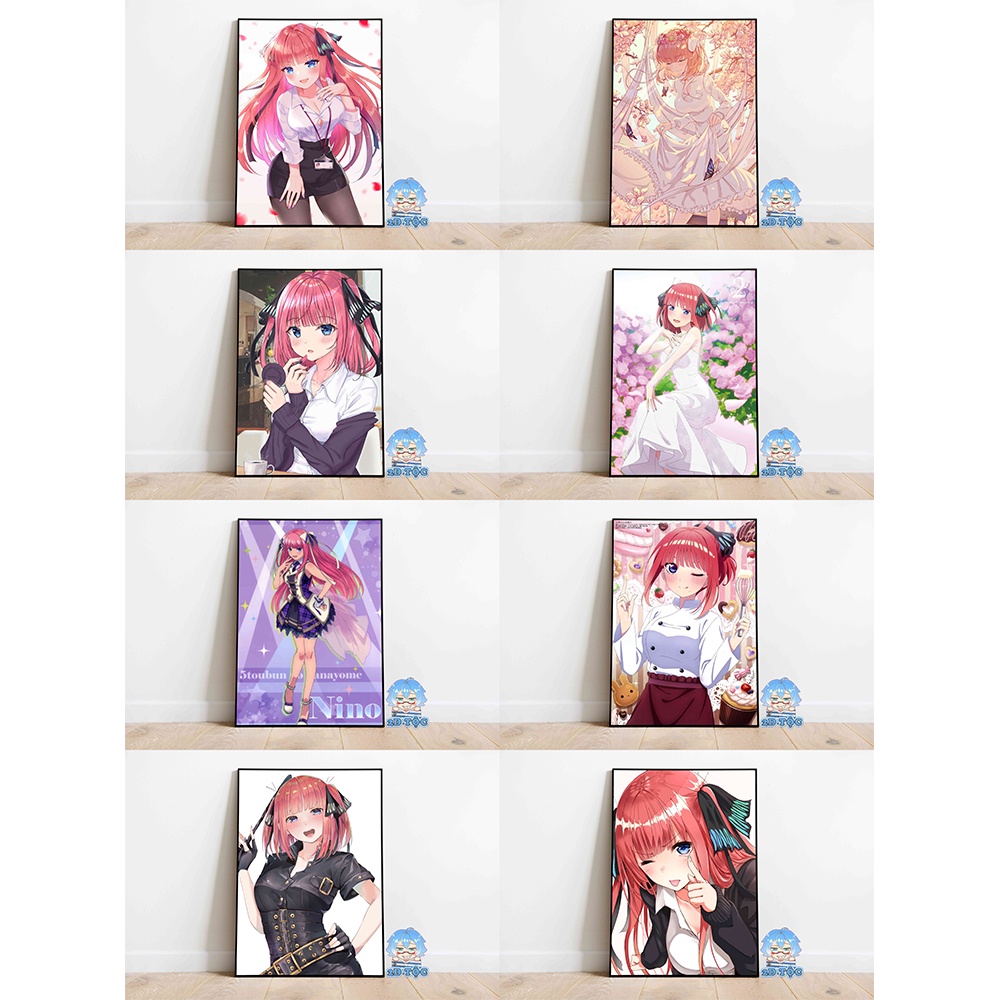 ẢNH POSTER A3 NAKANO NINO (5) ANIME NHÀ CÓ 5 NÀNG DÂU CHẤT LIỆU GIẤY CAO CẤP - 2D TỘC SHOP