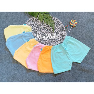 4-23kg COMBO 5 Quần đùi ngắn màu cotton cho bé