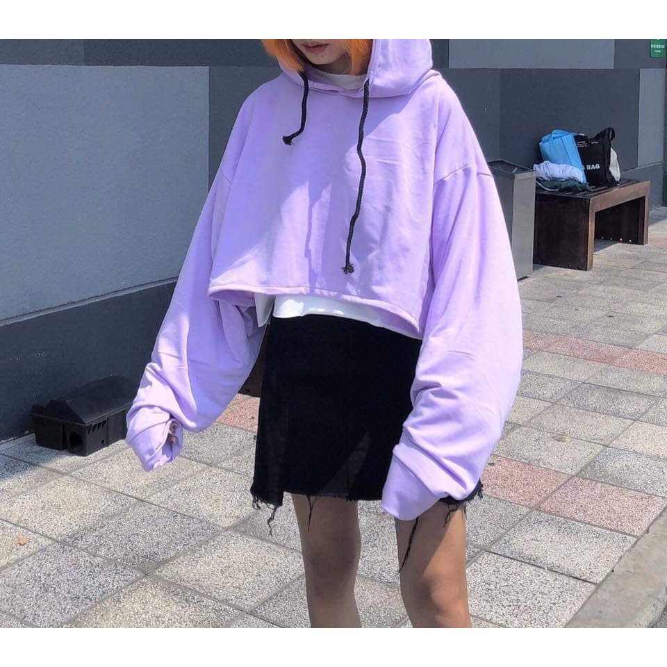 UNISEX - CROPTOP HOODIE - CROPTOP TAY DÀI - CROPTOP ULZZANG