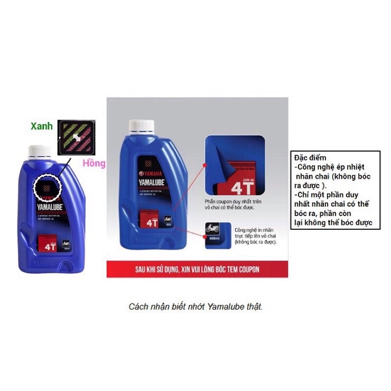 Nhớt Yamaha chính hãng, dầu nhớt xe số, exciter