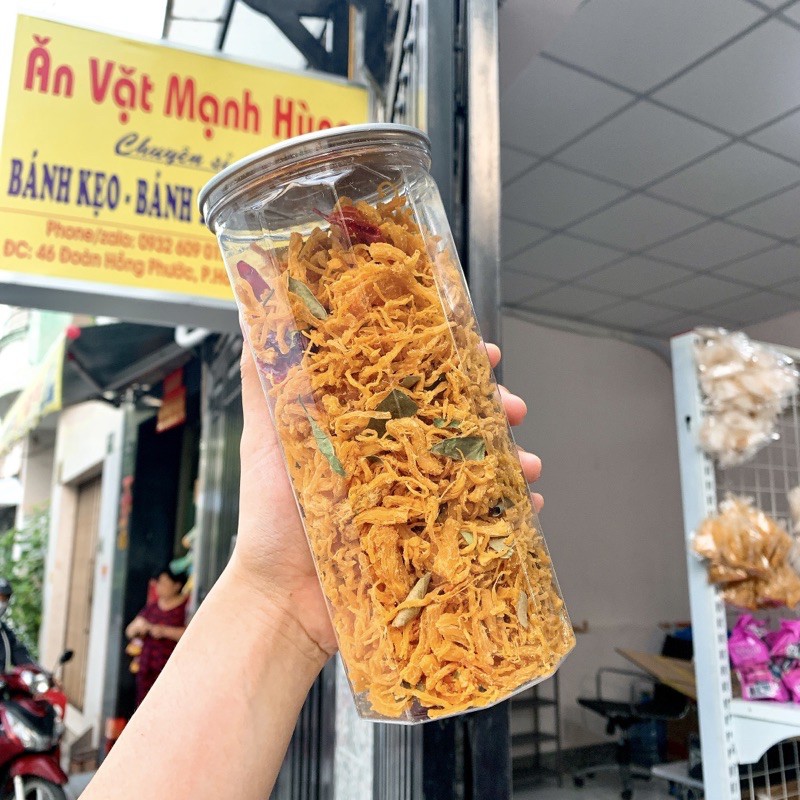 Khô gà lá chanh 300g Mạnh Hùng ăn vặt giá rẻ Sài Gòn