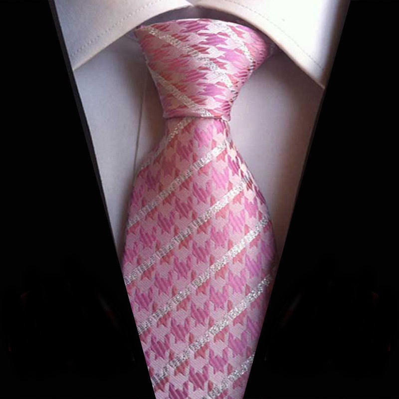 Cà Vạt Lụa 8cm Họa Tiết Hình Học Thời Trang Cho Nam