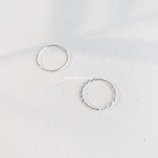 [Bạc] Nhẫn trơn Midi Grace Jewelry
