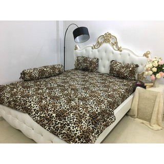 Mẫu da báo(1 ga, 3 vỏ gối) bộ drap thun❤️FREESHIP❤️ga thun lạnh Hàn Quốc