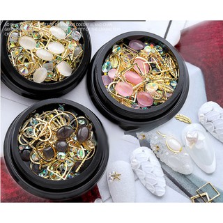 Đá mắt mèo charm mắt mèo tráng trí móng nail