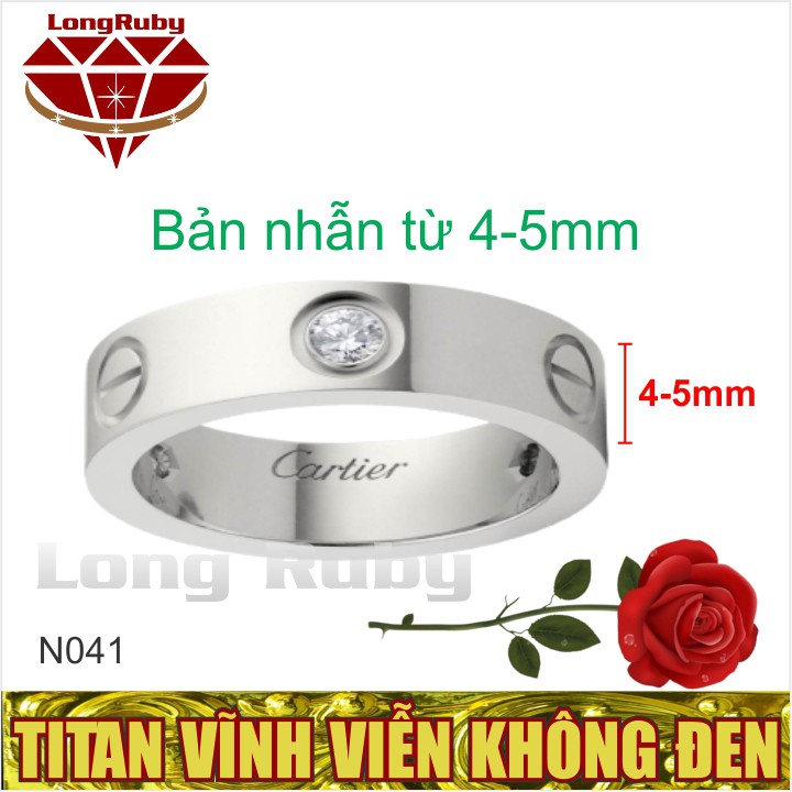 NHẪN CATIER TITAN THỜI TRANG ĐẲNG CẤP MÀU VÀNG, HỒNG, TRẮNG