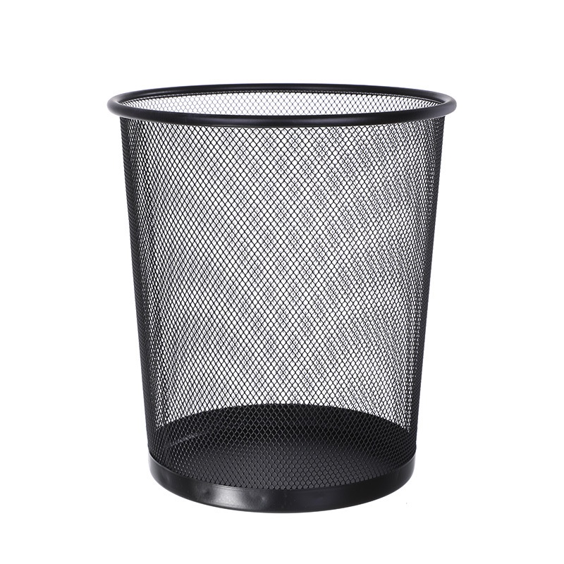 Thùng rác lưới kim loại tròn, Sọt rác lưới tròn văn phòng, nhà bếp, toilet 26x23x18.5cm