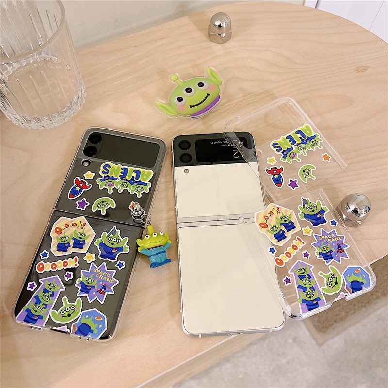 Ốp Điện Thoại PC Cứng Kèm Móc Khóa Hoạt Hình Toy Story Cho Samsung Galaxy Z Flip 3 Z Flip3 ZFlip3 ZFlip 3 5G