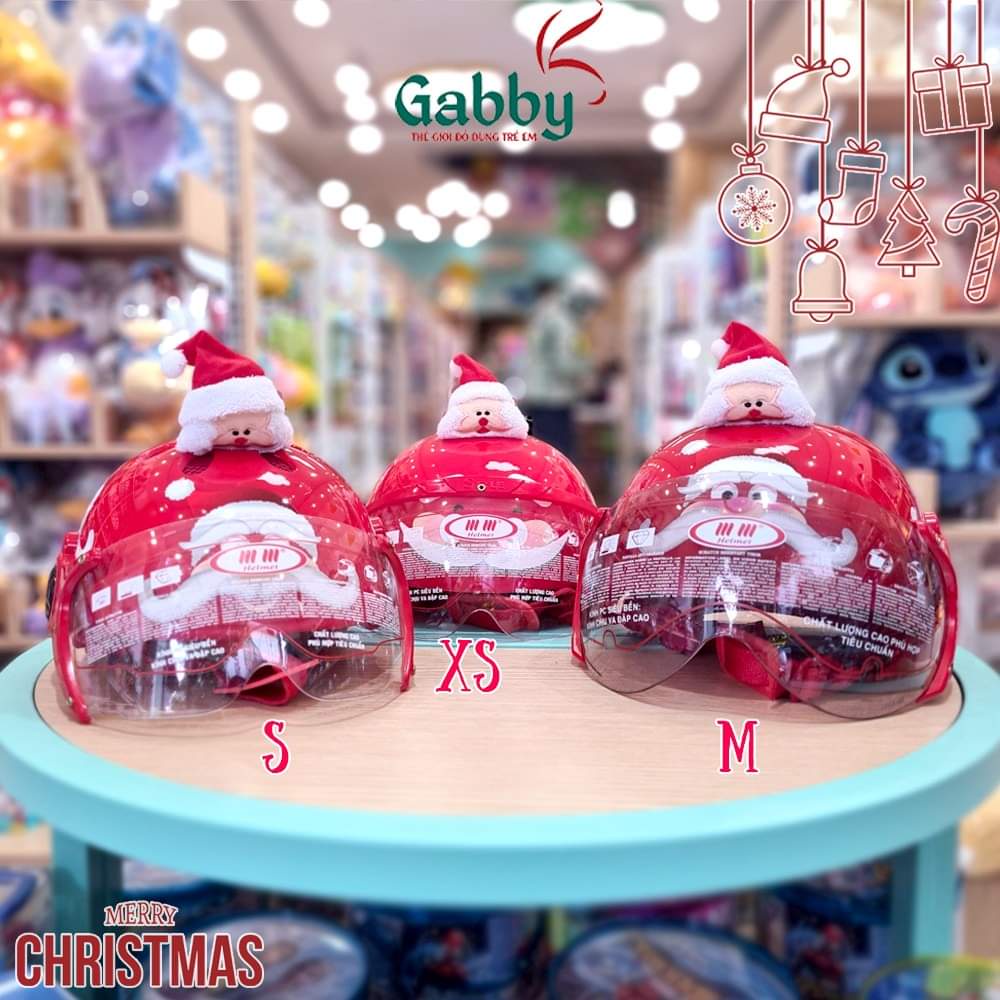 MŨ NÓN BẢO HIỂM GIÁNG SINH CHO BÉ - ÔNG GIÀ NOEL