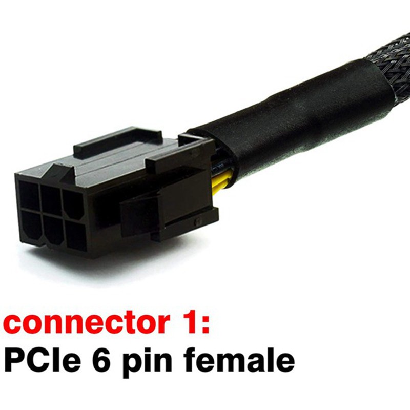 10Pcs PCI-E 6 Pin to Dual 8 Pin (6+2) Graphics Card PCI Express Power Adapter GPU VGA Y-Splitter Extension Mining Cable