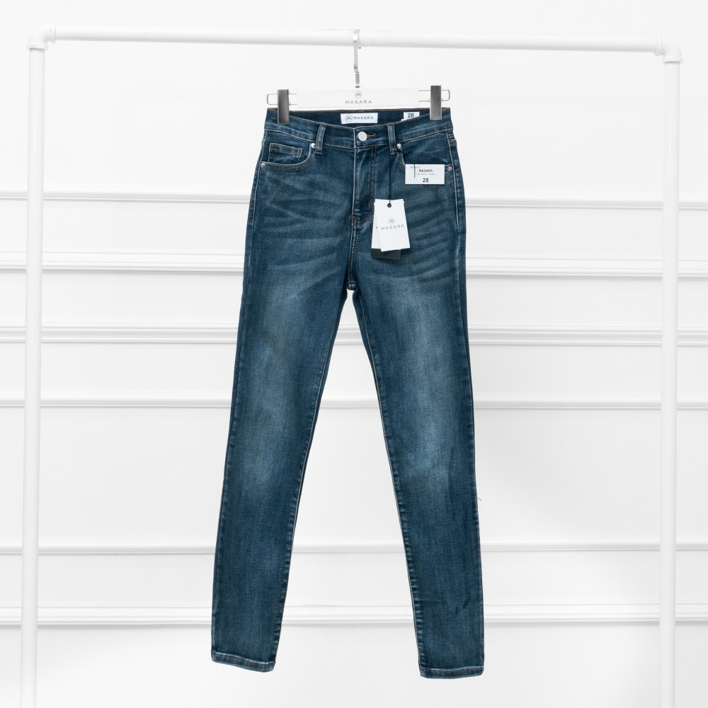 Quần skinny jean Masara dáng ôm màu xanh rêu