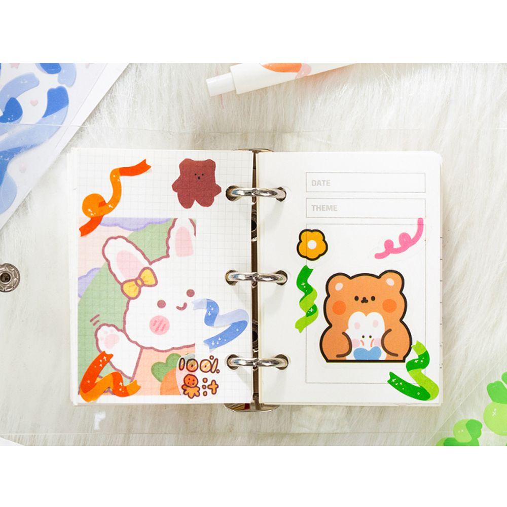 AUGUSTINA Nhãn Dán Trang Trí Điện Thoại / Album Ảnh Màu Cầu Vồng Xinh Xắn