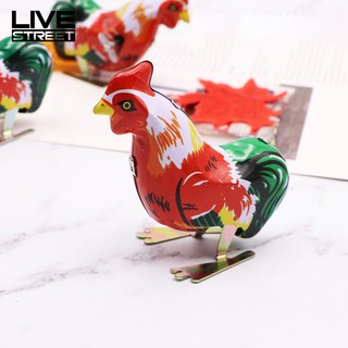 LIVE   Cock Rooster Clockwork Toy Wind Up Jumping   