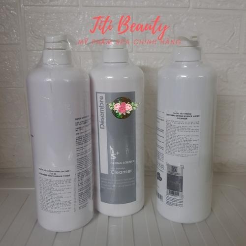 Bộ sản phẩm Sữa rửa mặt Nước Hoa HồngTẩy trang làm sạch Désembre Trắng sáng da ngừa mụn cấp ẩm