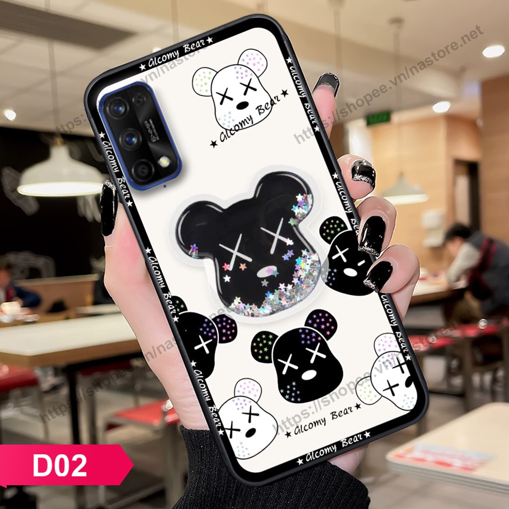 Ốp lưng Realme 7 / Realme 7 Pro trái tim họa tiết caro, mikey họa tiết beabrick kaws cute