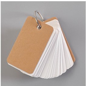 Decorme Sổ khoen tròn flashcard màu trơn học từ vựng nhiều màu phụ kiện văn phòng phẩm SMN