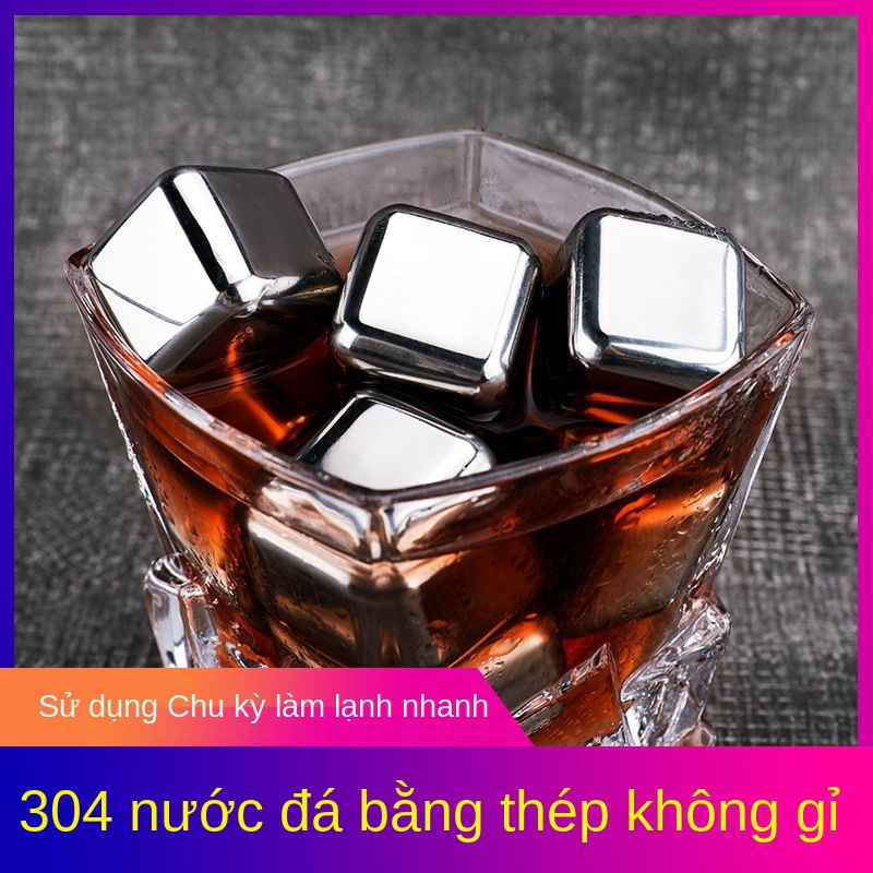 Đá viên bằng thép không gỉ 304, máy làm kim loại, đông lạnh gia dụng, rượu whisky, bia cola, đồ