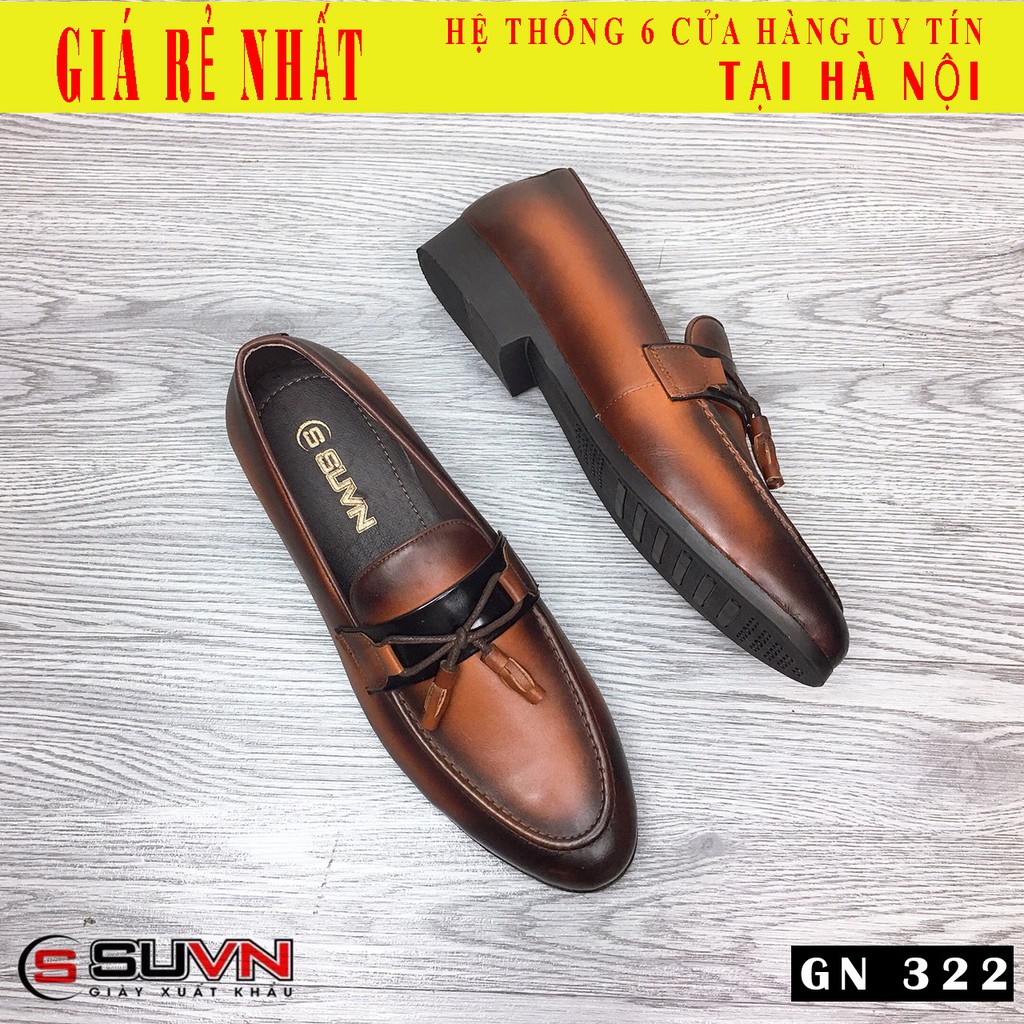 Giày Nam Công sở Hàn Quốc mã GN 322 - Nơ chuông Da thật BH 12 tháng