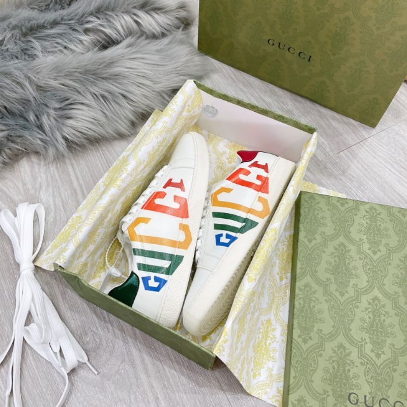 H(ẢNH THẬT) Giày Thể Thao Basic Chữ 7 Màu Gót 2 Màu Da Mềm Êm Fullbox Bill Túi Hãng Cao Cấp