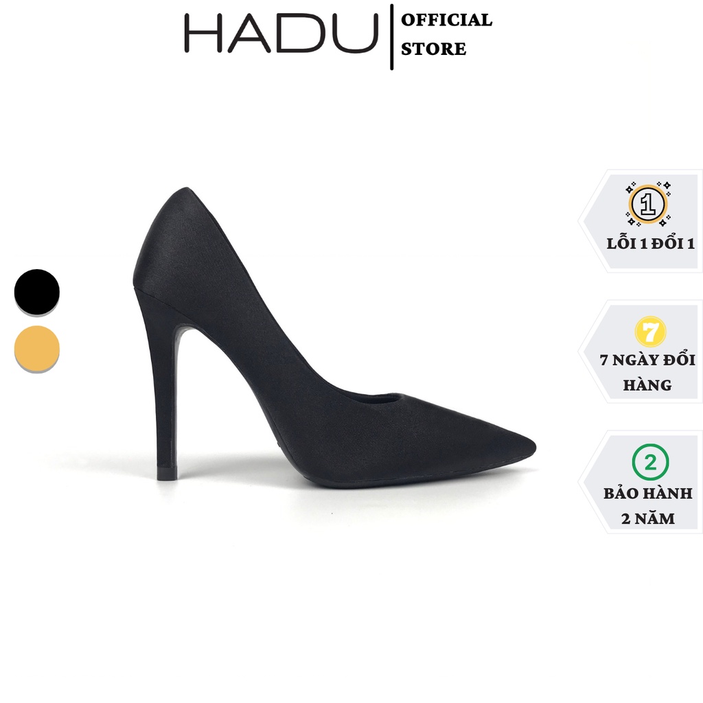 Giày cao gót mũi nhọn 10p STILETTO HADU G1018 - lụa satin cực đẹp dáng siêu sang