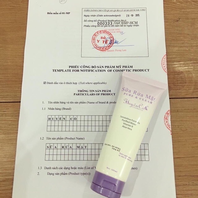 SỮA RỬA MẶT HUYỀN CÒ 100 ML CHÍNH HÃNG