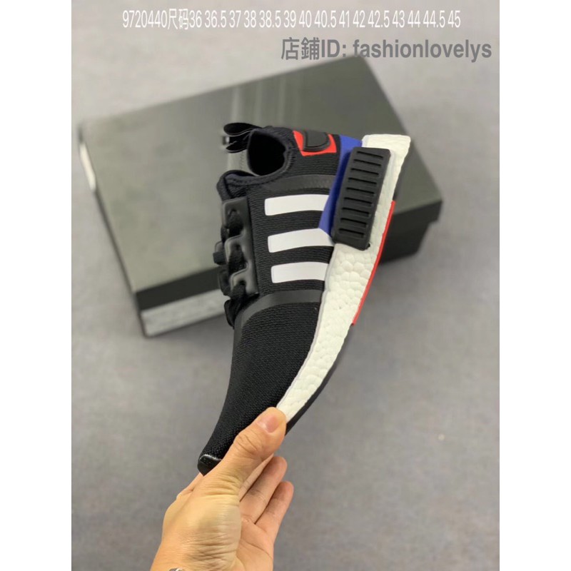 Giày Thể Thao Adidas Nmd R1 Màu Trắng Đen Đỏ Phong Cách Nhật Bản