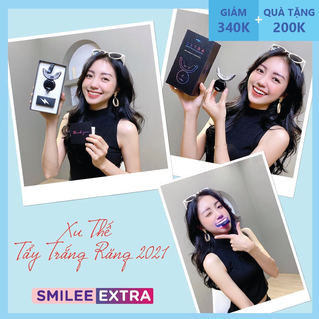 Gel Smilee Extra Version 2 -Bộ 2 Ống Gel Tẩy Trắng Răng Làm Trắng Răng Tại Nhà Tại Nhà An Toàn Men Răng