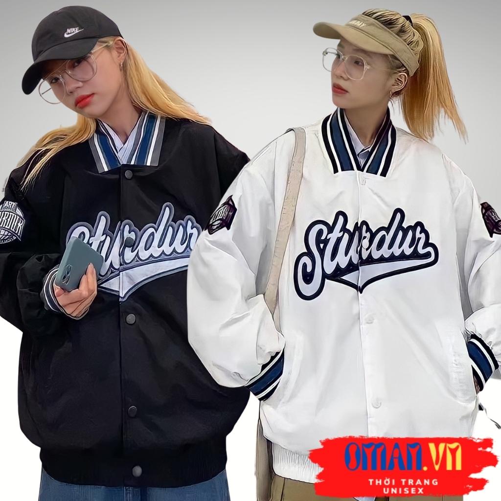 Áo khoác bomber dù STUR.DUR nam nữ form rộng Unisex 2 lớp Siêu Hot ulzzang Jacket Bomber Oman