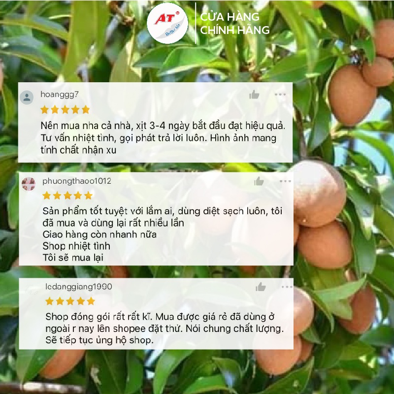 Thuốc trị nấm cho cây Nano Chitosan AT đậm đặc 500ml Kháng nấm, diệt khuẩn tuyến trùng an toàn 100% cho cây trồng