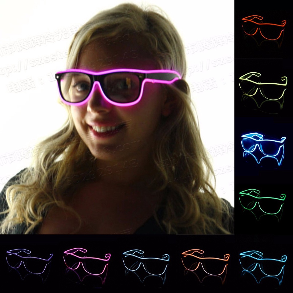 Mắt Kính Có Đèn Led Phát Quang Độc Đáo Cho Tiệc Cưới / Giáng Sinh / Halloween (Không