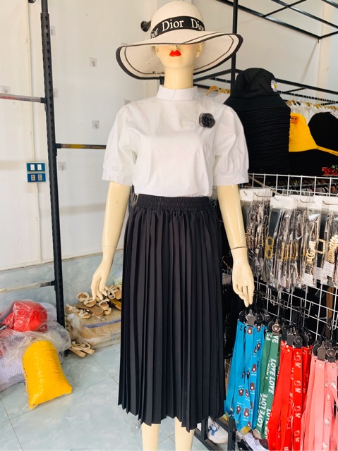 [Mã WASKT410K giảm 10K đơn 50K] Chân váy dập li dáng dài 03 | BigBuy360 - bigbuy360.vn