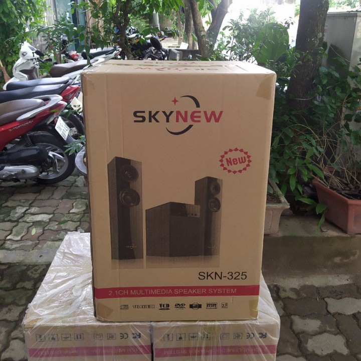 Loa Bluetooth Karaoke Để Kệ Tivi Skynew SKN-325 Vân Gỗ - Dàn Loa Karaoke Gia Đình - Bảo Hành 2 Năm