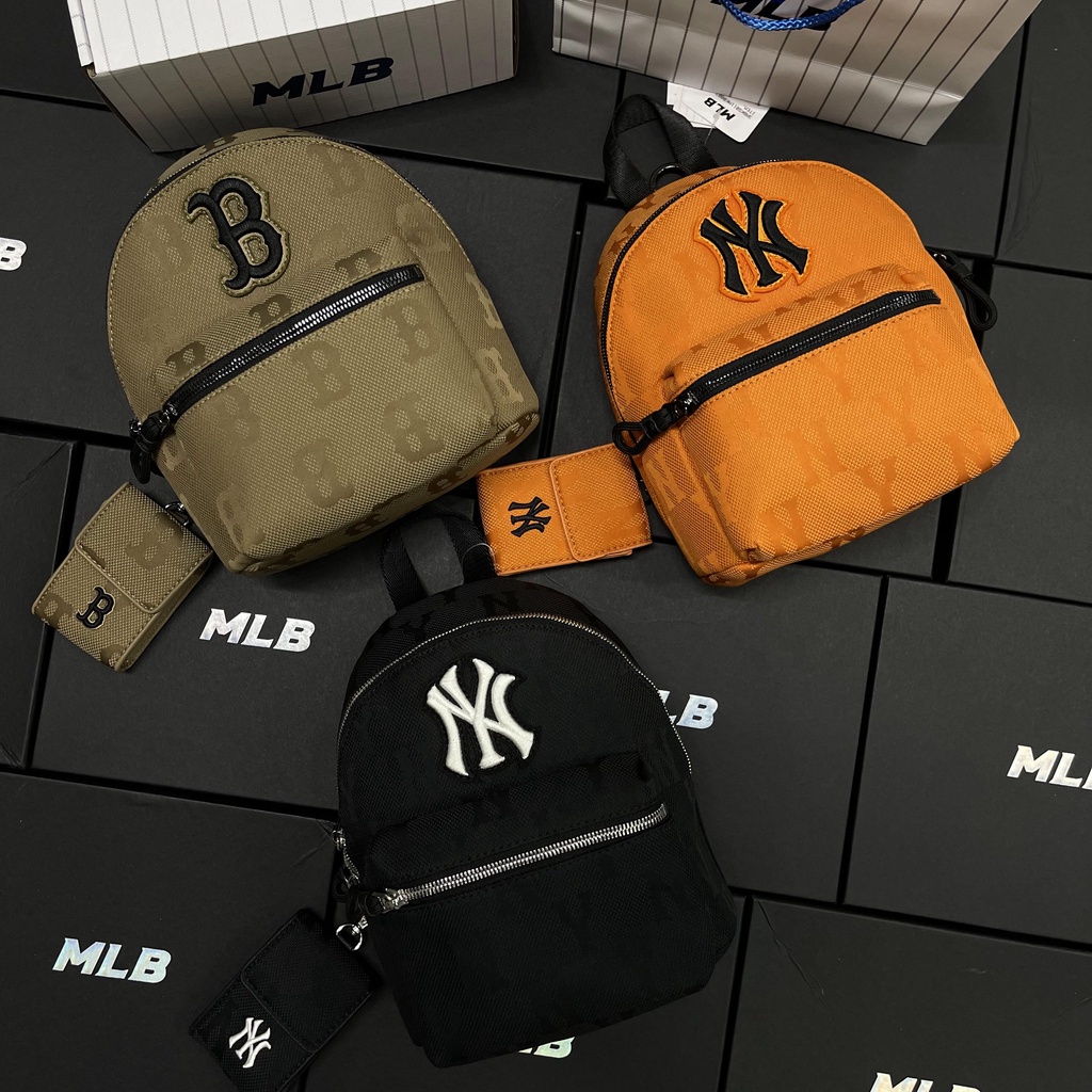 Balo Mini MLB NY Hàn Quốc Monogram Backpack Full Tag Code