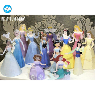 Kit papercraft Mô hình công chúa Disney handmade tự làm