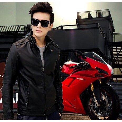 Áo Khoác Da Nam Trơn Lót Lông Cao Cấp | BigBuy360 - bigbuy360.vn