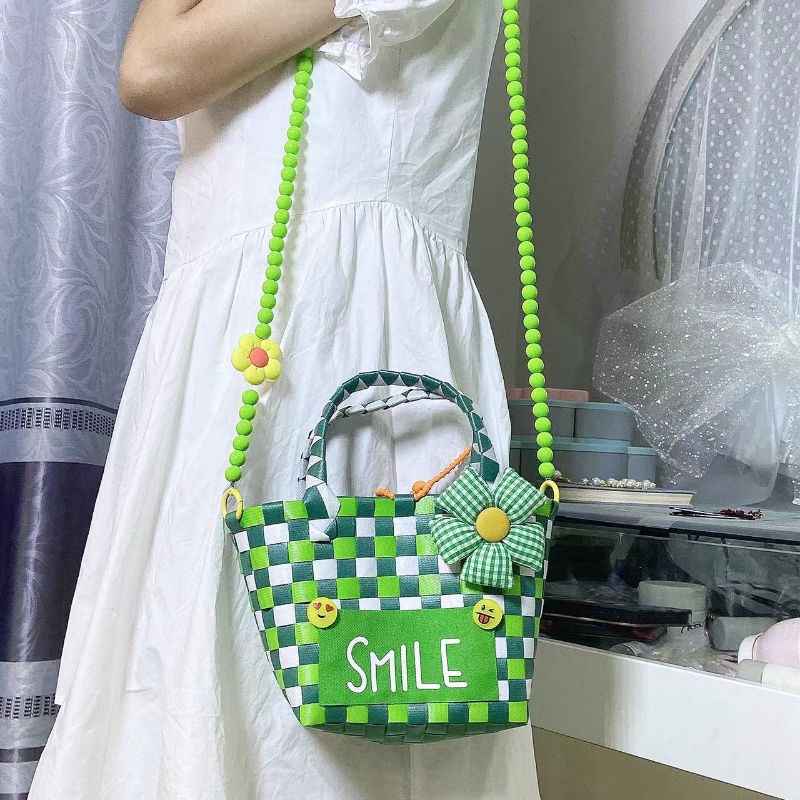 Túi Đeo Chéo Đính Ngọc Trai Nhiều Màu Sắc Phong Cách Hàn Quốc Nhật Bản