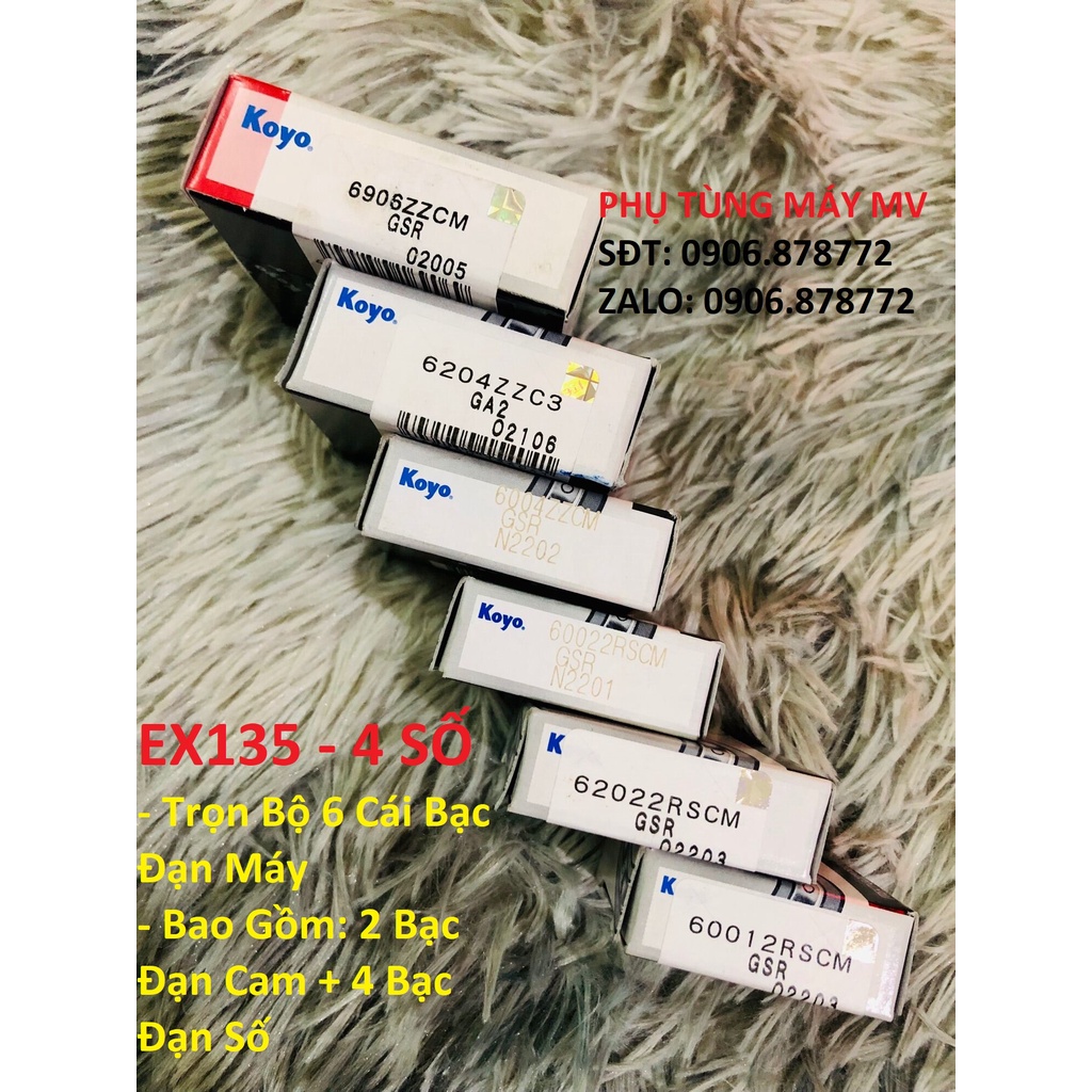 Trọn bộ bạc đạn máy KOYO dành cho xe Ex135.4s.5s/Ex150. Yêu Thích ❤️❤️❤️