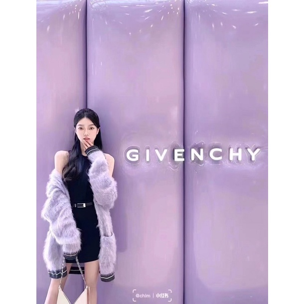 Áo khoác len lông thỏ Givench* màu tím pastel ngọt ngào siêu xinh