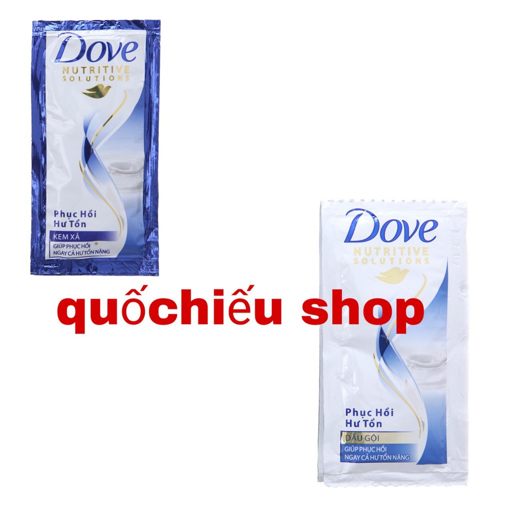 Dầu Gội / Kem Xả Dove Phục Hồi Hư Tổn 6g X 12 Gói