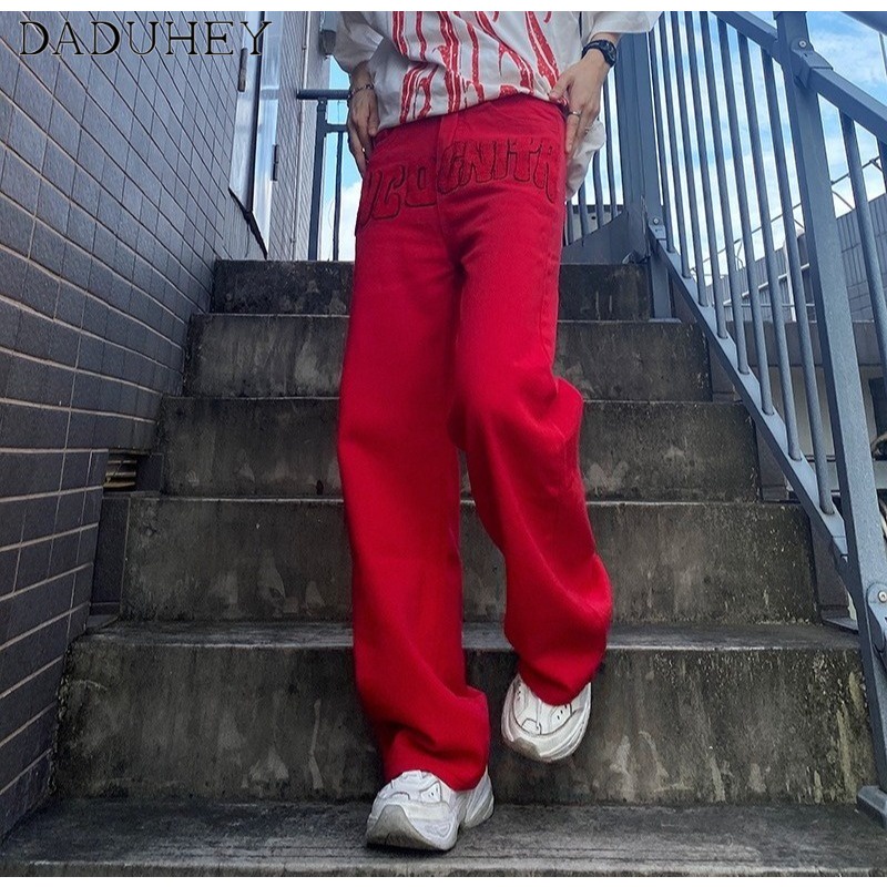 Quần ống rộng cạp cao hiệu ứng xếp nếp thời trang mùa thu cho nam